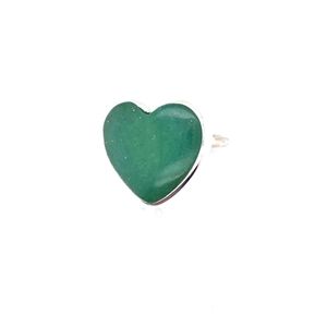 ❤️ JADE HEART STERLING SILVER RING